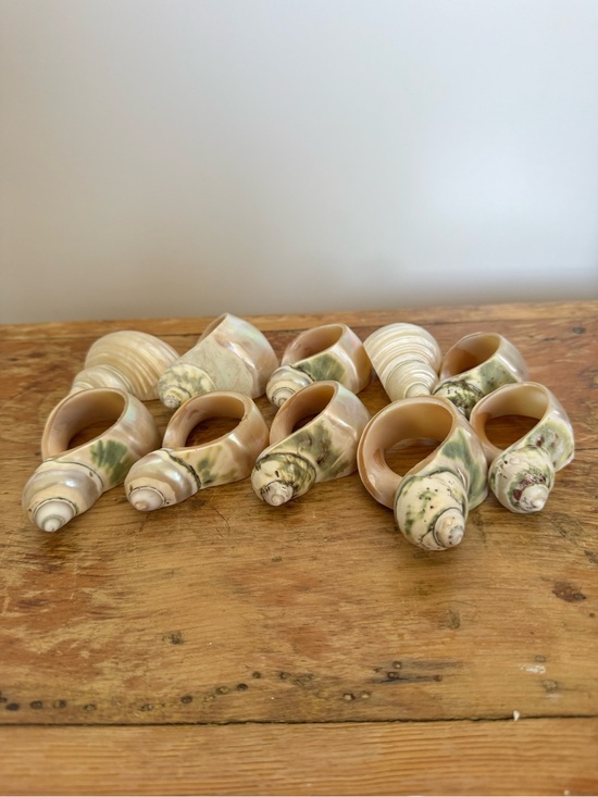 Vintage Other - Vintage Sea Shell Napkin Rings - Set of 10